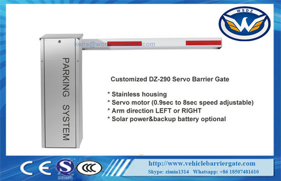 Stainless 200W Servo Motor Traffic Barrier Gate 10 Juta Seumur Hidup Dengan Anti Tabrakan