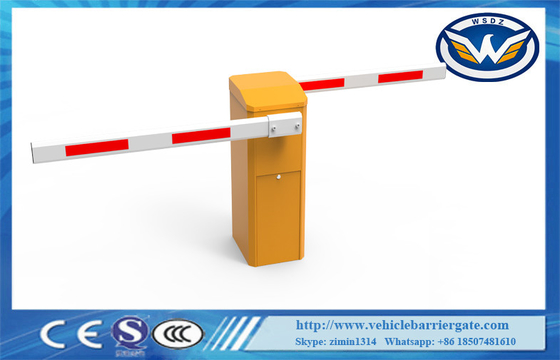 DC 24V Heavy Duty Parking Barrier Gate Dua Motor Dua Boom Untuk Komunitas