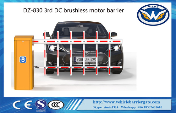 Heavy Duty Automatic Boom Barrier RS485 24VDC Brushless Motor Dengan Dua Boom Pagar
