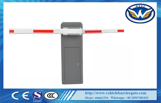 Heavy Duty Automatic Boom Barrier RS485 24VDC Brushless Motor Dengan Dua Boom Pagar