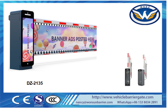 High End Advertising Car Park Barrier Gate DC24V Brushless Motor untuk Situs Komersial