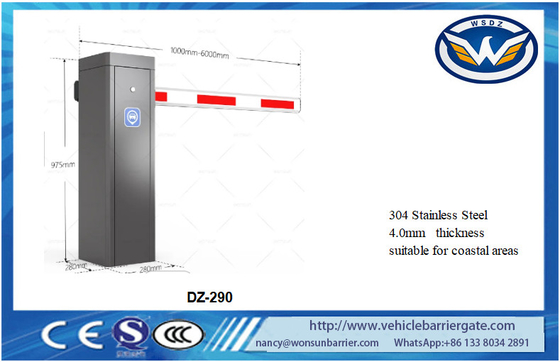 10 Juta Life Vehicle Barrier Gate 304 Stainless Steel Tebal 4.0mm Untuk Tempat Parkir