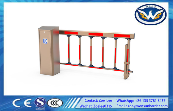 1.5s-6s Kecepatan yang disesuaikan DC Brushless Motor Parking Barrier Gate untuk Kontrol Akses dalam warna emas
