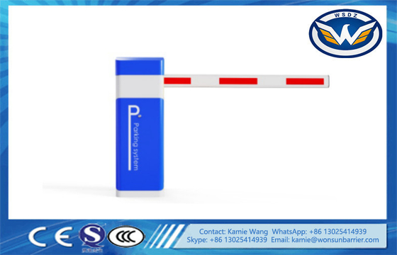 Gerbang Penghalang Lalu Lintas Kecepatan Disesuaikan 24V DC Brushless Motor Car Park Barrier Dengan Lengan 6m