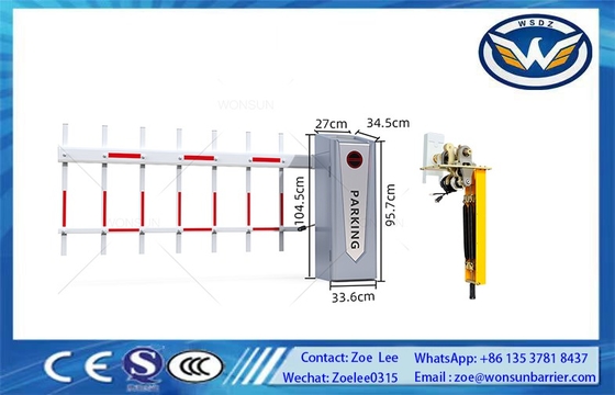 Serv Motor Kecepatan Tinggi Otomatis Boom Gate Barrier Road Vehcle Barrier Dengan Lampu Led