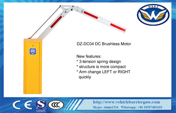 Keamanan Lipat Automatic Boom Barrier 6m Arm DC24V Brushless Motor Untuk Sistem Tempat Parkir