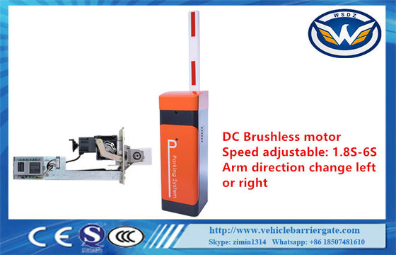 140W DC24V 6m Telescopic Arm Car Park Barriers Dengan Pabrik Tenaga Surya